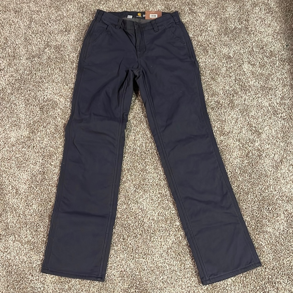 Navy Blue Fleece Lined Carhartt Utility Pants